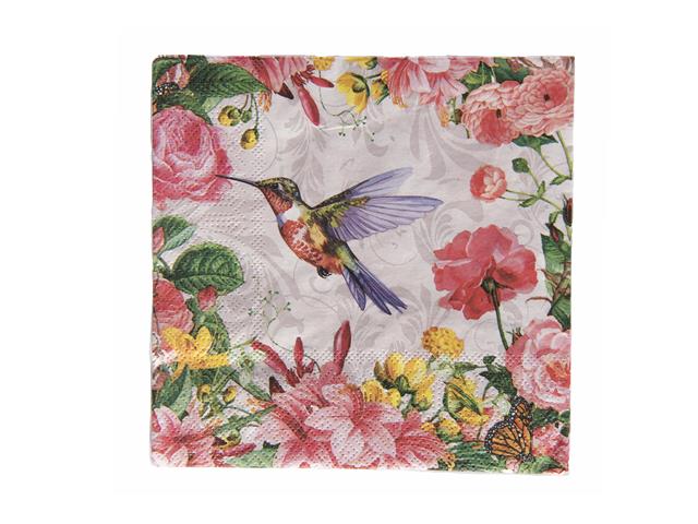 20 PACK LUNCHEON 3 PLY NAPKIN (HUMMINGBIRD)