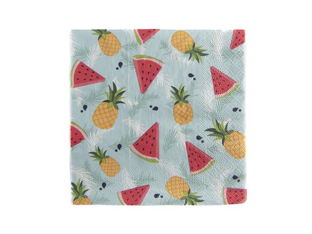 20 PACK LUNCHEON 3 PLY NAPKIN (PINEAPPLE WATERMELON PARTY)