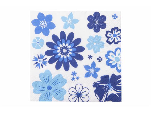 20 PACK LUNCHEON 3 PLY NAPKIN (BLUE FLORAL)