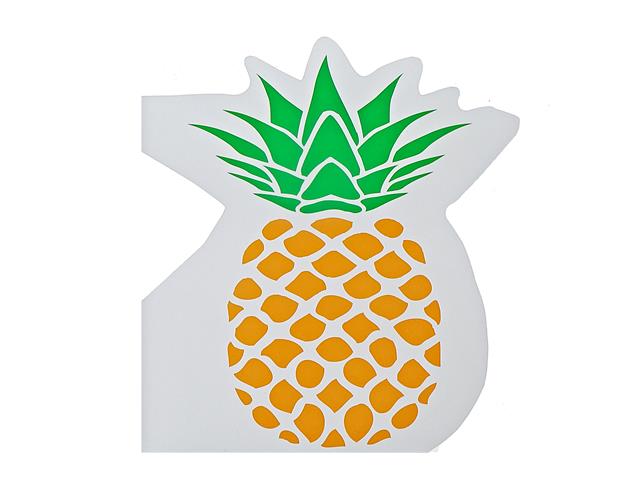 12 PACK 3 PLY SHAPED NAPKIN (PINEAPPLE)