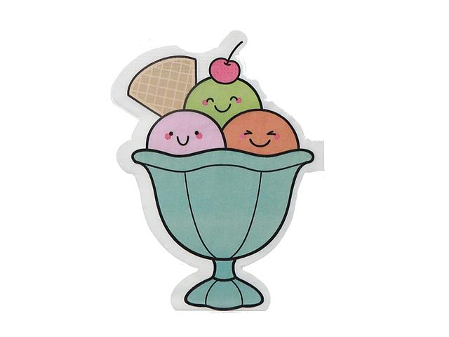 12 PACK 3 PLY SHAPED NAPKIN (ICE CREAM)