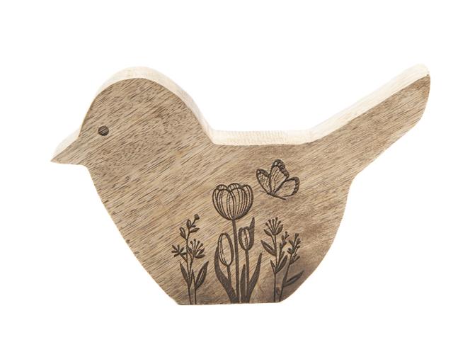 MANGO WOOD BIRD DÉCOR (LARGE)