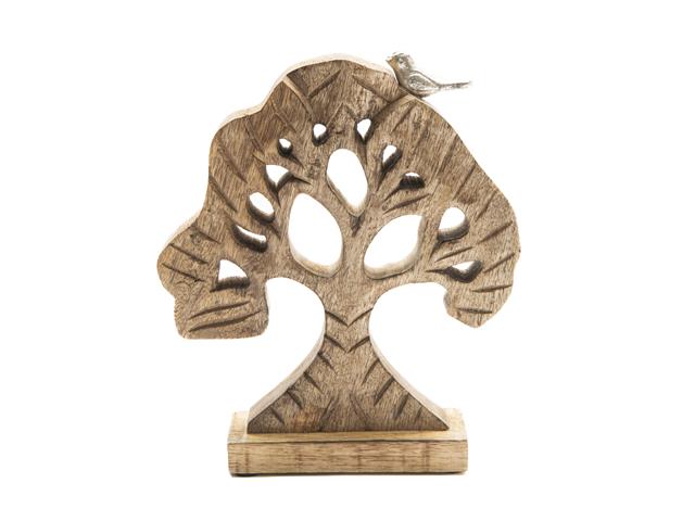 MANGO WOOD DECOR (TREE W/BIRD)