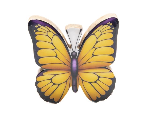 MANGO WOOD ENAMEL-COATED DÉCOR (BUTTERFLY)