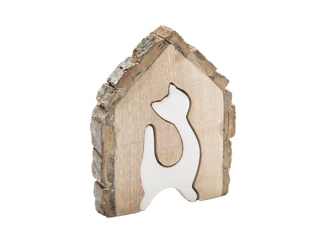 MANGO WOOD WITH ENAMEL-COATED INSERT DÉCOR (CAT)