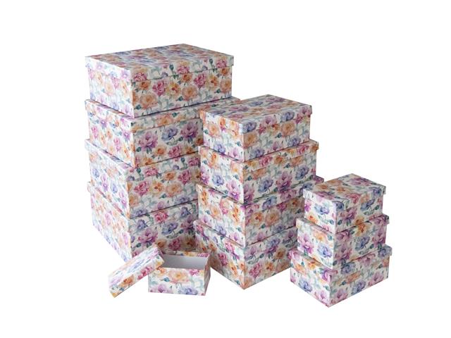 S/12 RECT. NESTING BOXES (SOFT FLORAL)