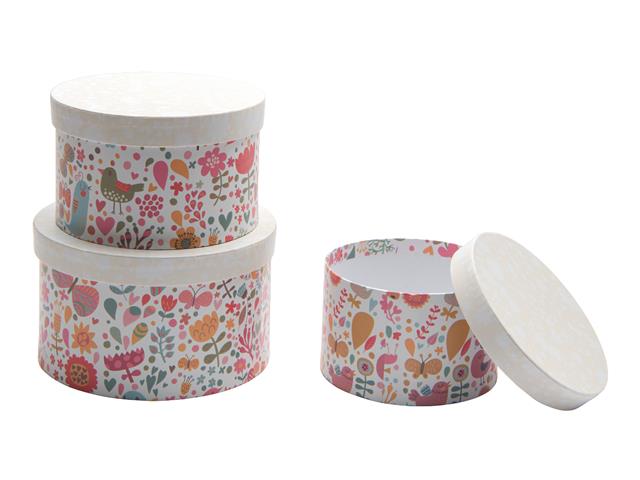 S/3 ROUND NESTING BOXES (BOTANICAL GARDEN)