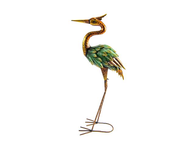 METAL HERON DÉCOR (GOLD/GREEN/BRONZE)