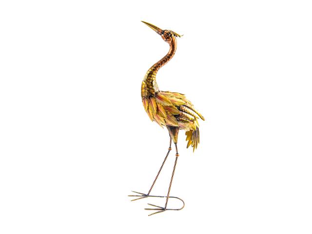 METAL HERON DÉCOR (GOLD/YELLOW)