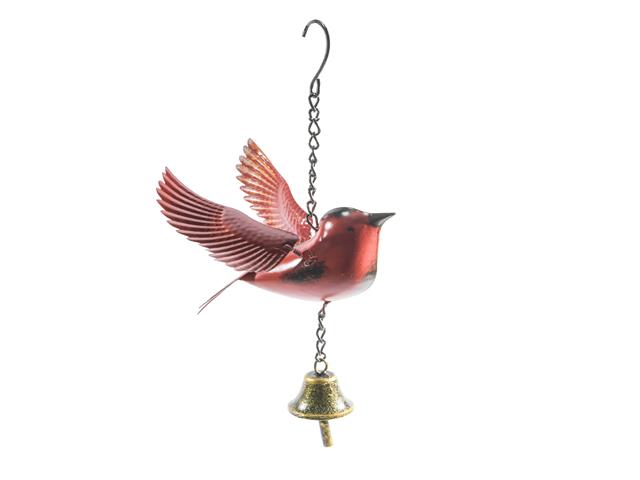 METAL CARDINAL WIND CHIME