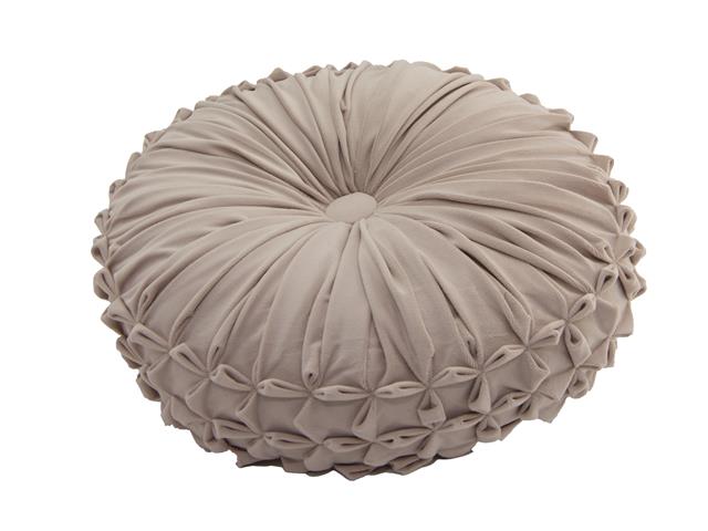 VELVET ROUND CUSHION (BLUSH)