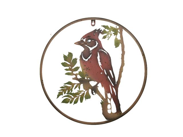 METAL CUT OUT HANGING DÉCOR (CARDINAL)