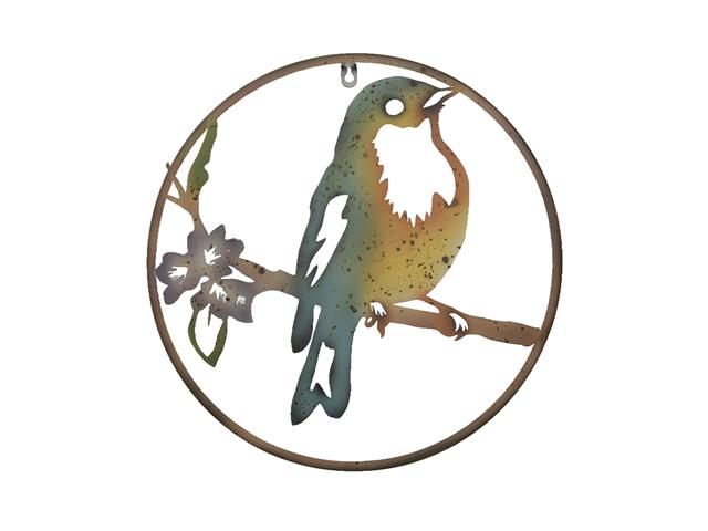 METAL CUT OUT HANGING DÉCOR (ROBIN)