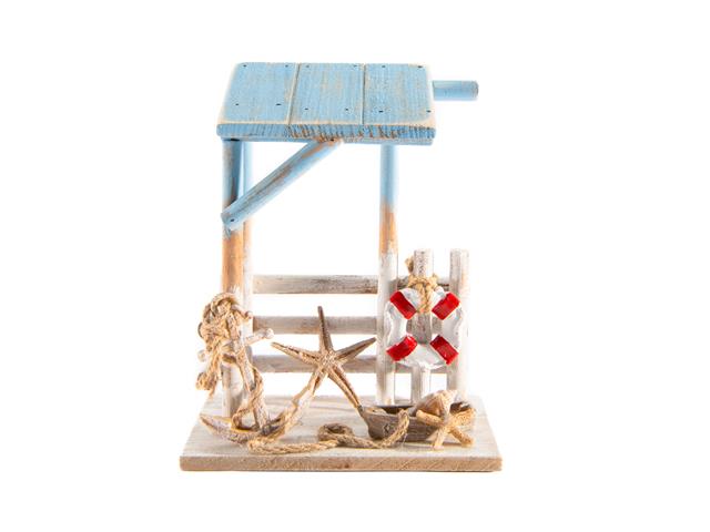 BLUE COASTAL WOOD SHED DECOR