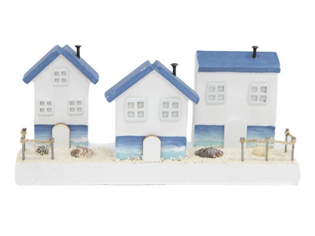 BLUE COASTAL WOOD TRIPLE BEACH HOUSE STAND