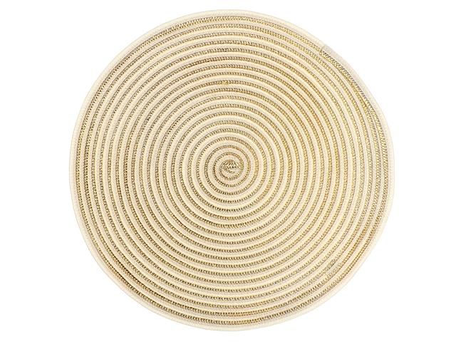 WOVEN ROUND SHIMMER PLACEMAT (GOLD) - IH Casadecor