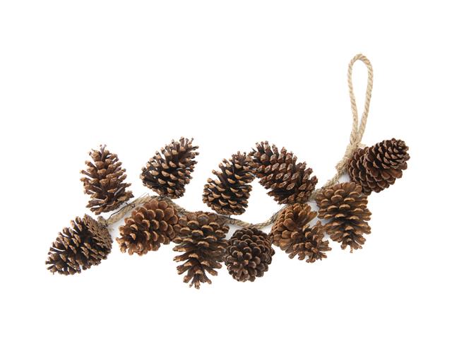 2' HANGING PINECONE (BROWN)