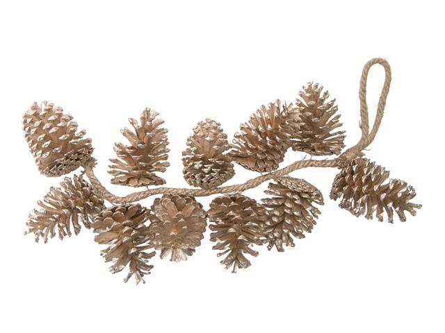 2' HANGING PINECONE (GOLD)