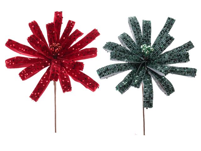 SEQUIN FLOWER PICK (ASSTD)