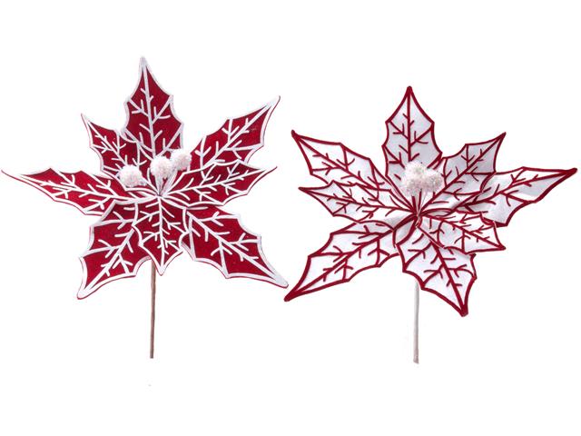 POINSETTIA PICK WITH VEIN PATTERNS (ASSTD)
