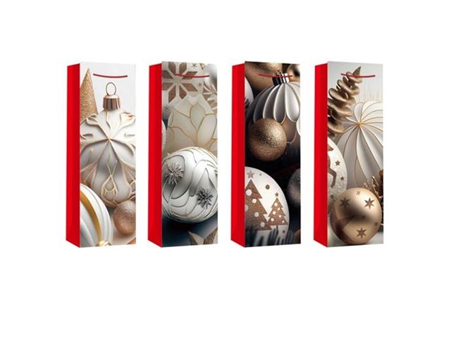 CHRISTMAS WINE GIFT BAGS (WINTER WONDERLAND) (ASSTD)