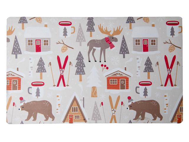 PRINTED RUBBER MAT (WINTER CABIN)