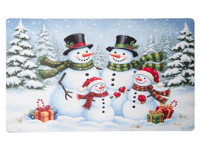 PRINTED RUBBER MAT (SNOWMAN FAMILY)