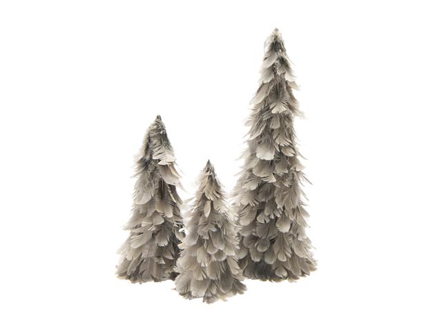 FEATHER CONE TREE (GRAY) (SET OF 3)