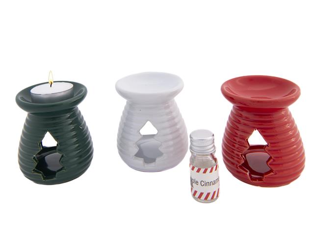 CERAMIC TREE OIL BURNER GIFT SET (ASSTD)