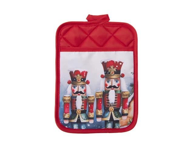 POT HOLDER WITH POCKET (NUTCRACKER TWIN)
