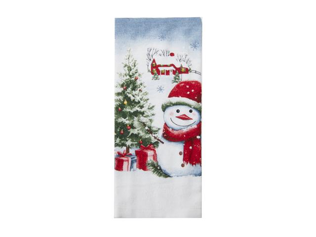 HAND TOWEL (SNOWMAN WITH TREE)