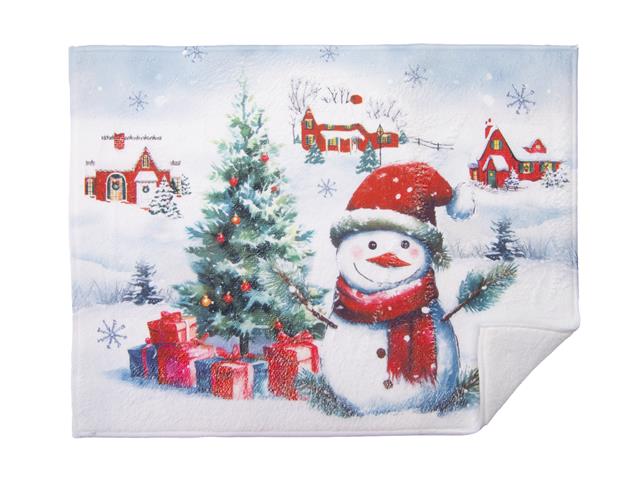 MICROFIBRE DRYING MAT (SNOWMAN WITH TREE)