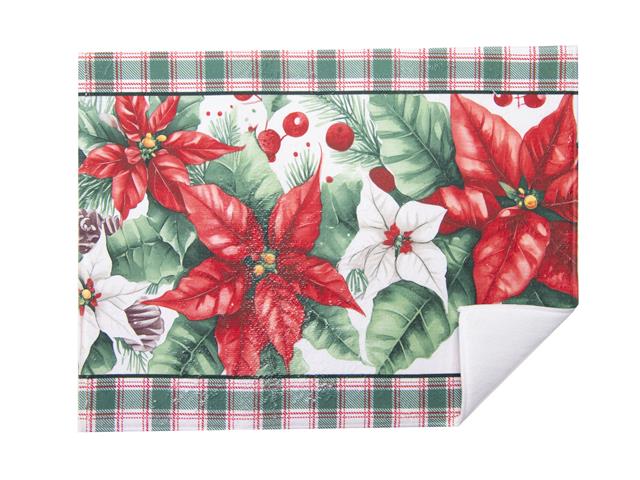 MICROFIBRE DRYING MAT (BLOOMING POINSETTIA)