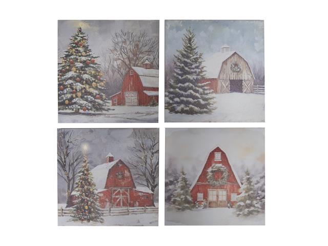 CANVAS WALL ART (WINTER BARN) (ASSTD)