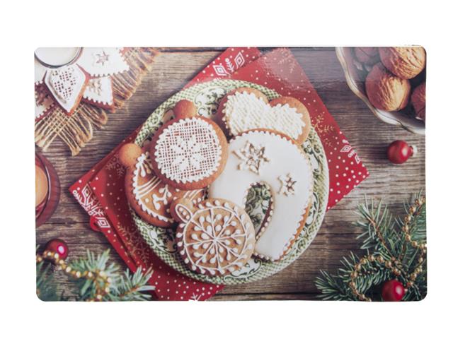 PLASTIC PLACEMAT (FROSTED GINGERBREAD COOKIES)