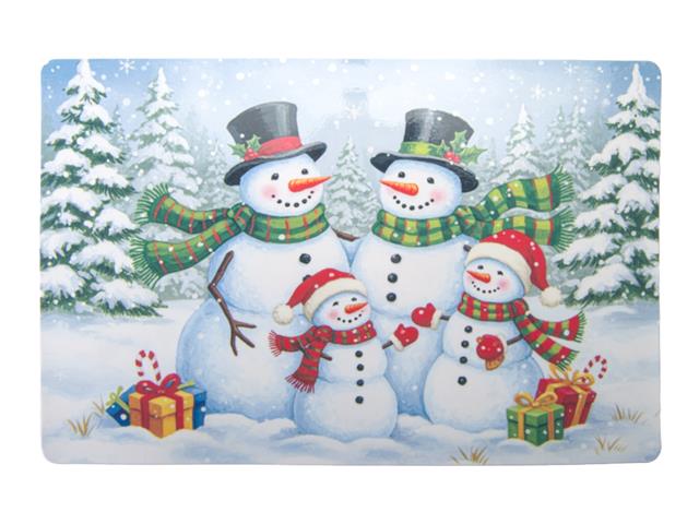 PLASTIC PLACEMAT (SNOWMAN FAMILY)