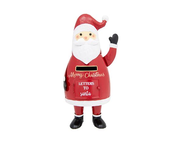 METAL WAVING SANTA MAILBOX (LETTERS TO SANTA)