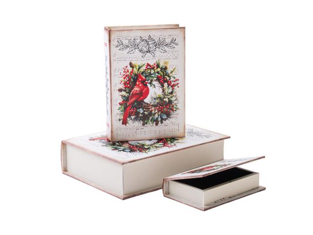STORAGE BOOK (CARDINAL) (SET OF 3)