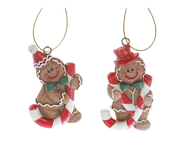 POLYRESIN GINGERBREAD ORNAMENT (ASSTD)