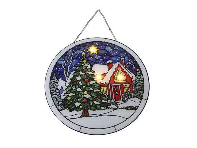 LED ROUND ACRYLIC HANGER (WINTER HOUSE)