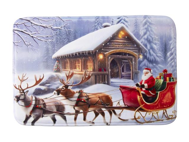 MEMORY FOAM DIGITAL PRINT MAT (SANTA WITH SLEIGH)