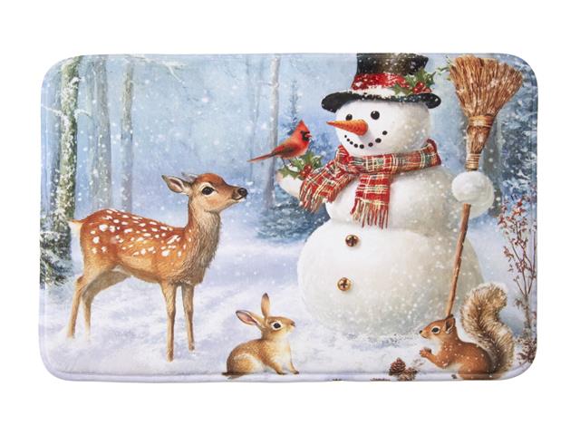 MEMORY FOAM DIGITAL PRINT MAT (SNOWMAN AND FOREST ANIMALS)