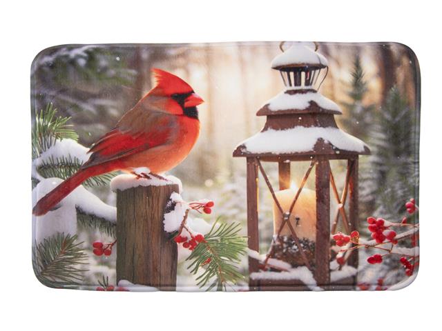 MEMORY FOAM DIGITAL PRINT MAT (CARDINAL WITH LANTERN)