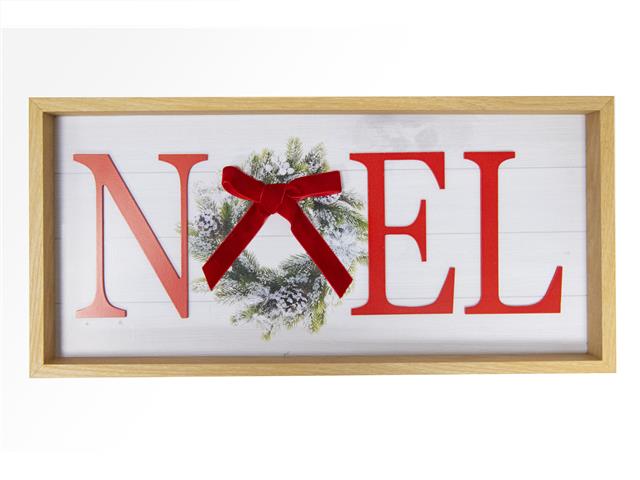 MDF WALL SIGN (NOEL - WREATH)