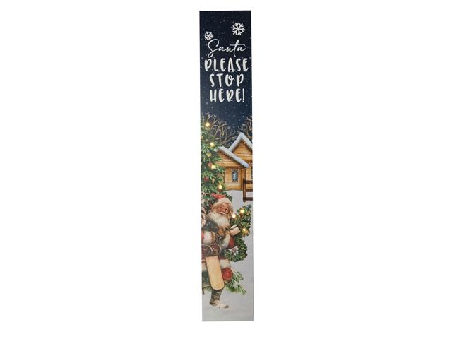 CANVAS PORCH SIGN (SANTA PLEASE STOP HERE!)