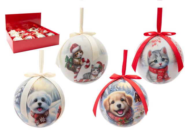 RIBBON ORNAMENT (CAT & DOG ASSTD) (12/DISP)