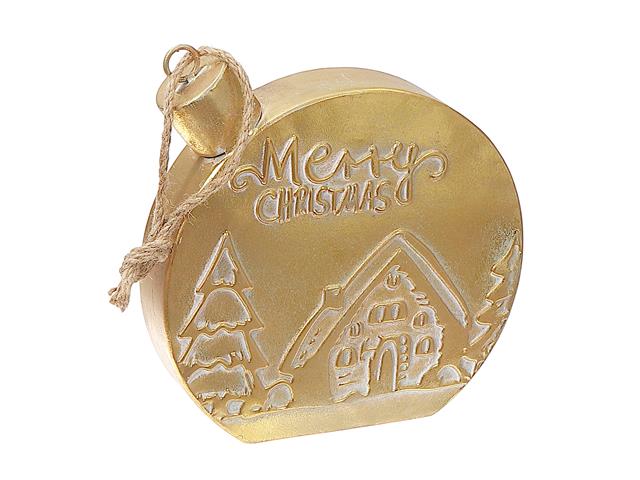 GOLD METAL ORNAMENT STAND (MERRY CHRISTMAS)