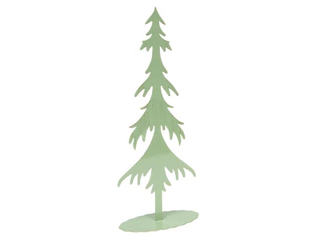 GREEN METAL TREE DECOR