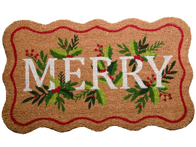 SCALLOP SHAPE COIR DOOR MAT (MERRY)