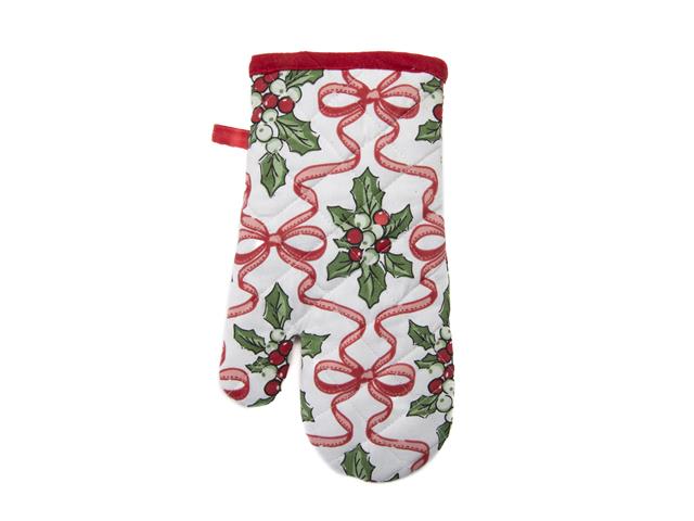 COTTON OVEN MITT (HOLLY & BOWS)